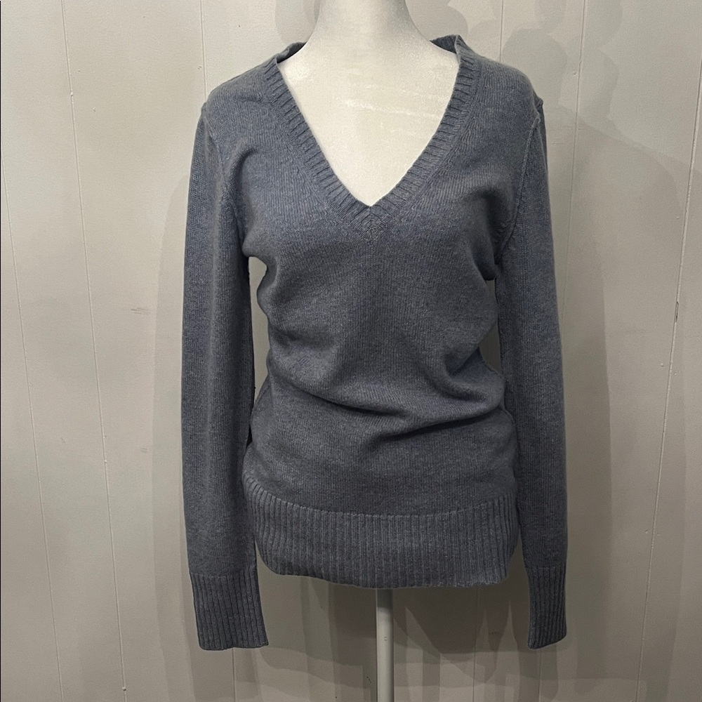 Autumn Cashmere V-Neck Sweater in Slate Blue-Gray